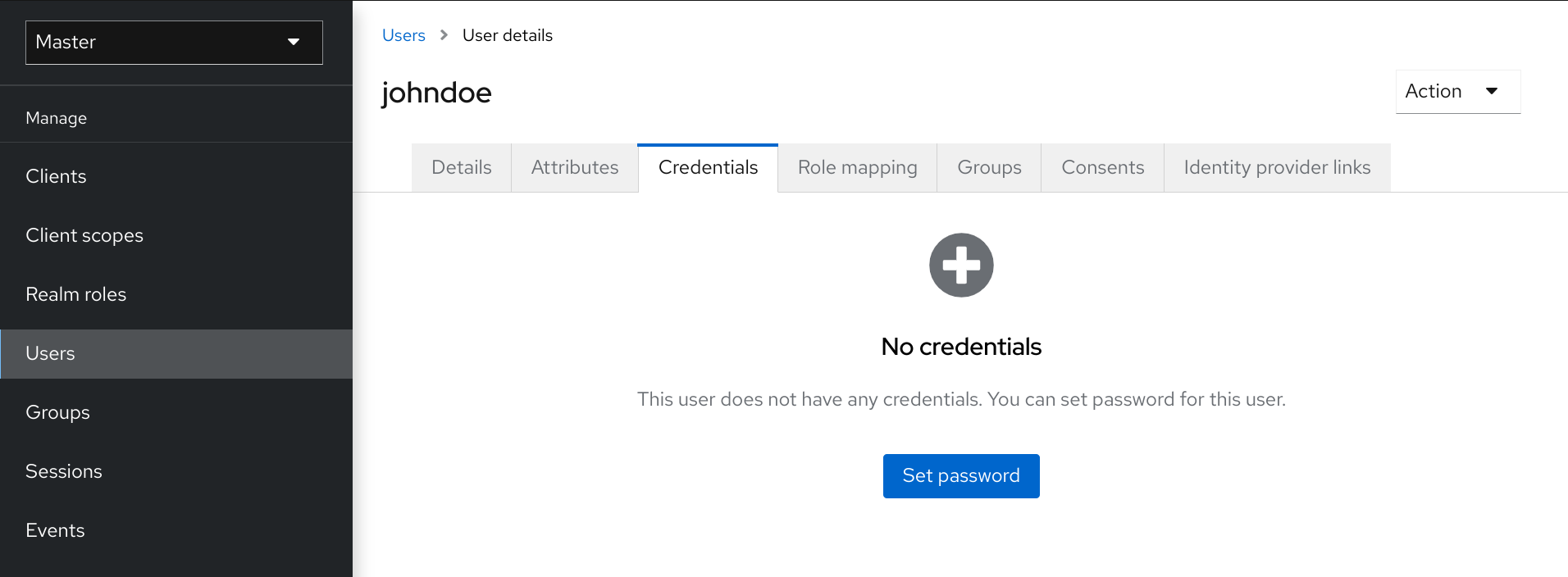 user credentials